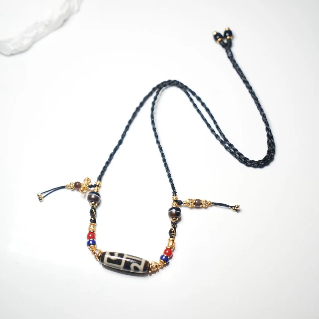 岚宫措 | 菩提四眼天珠项链L477