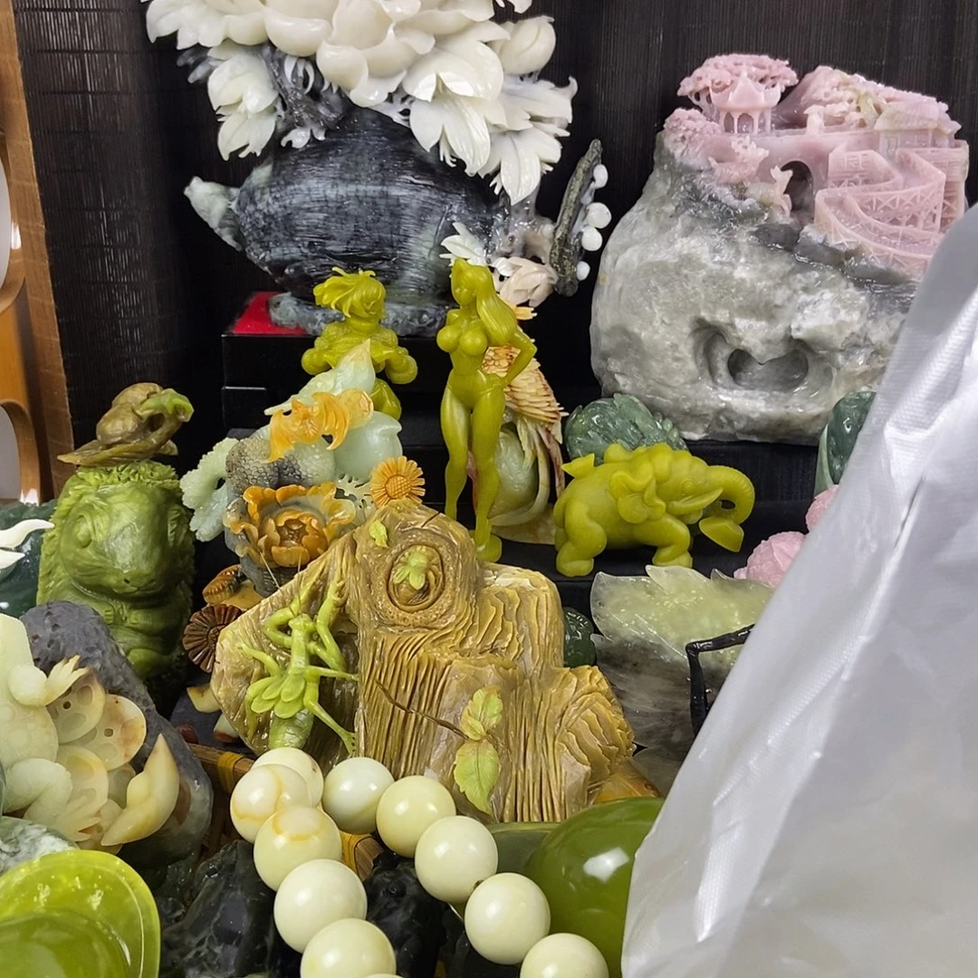 蛇纹石玉合金手把