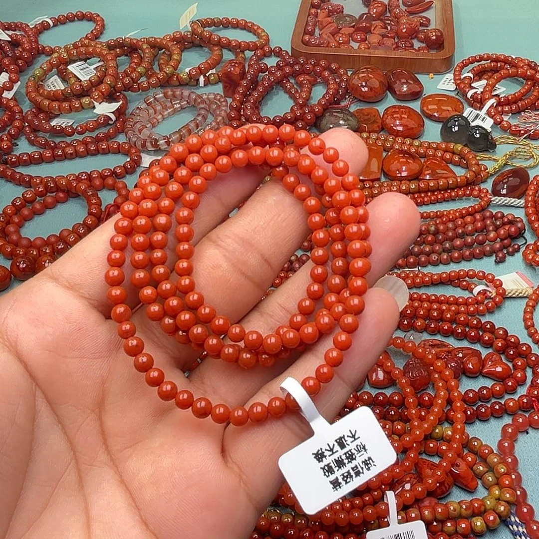 手链未镶嵌南红玛瑙多圈卡4+