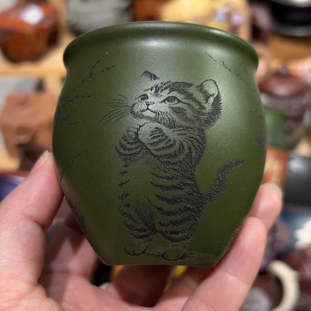 紫砂茶杯宜兴紫砂主人杯