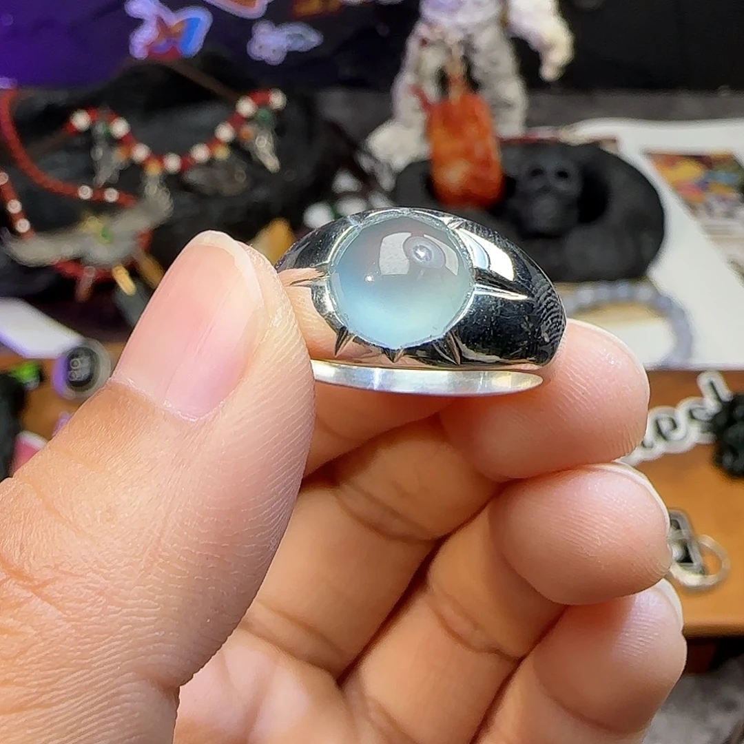 茜***雅翡翠银S925镶嵌戒指