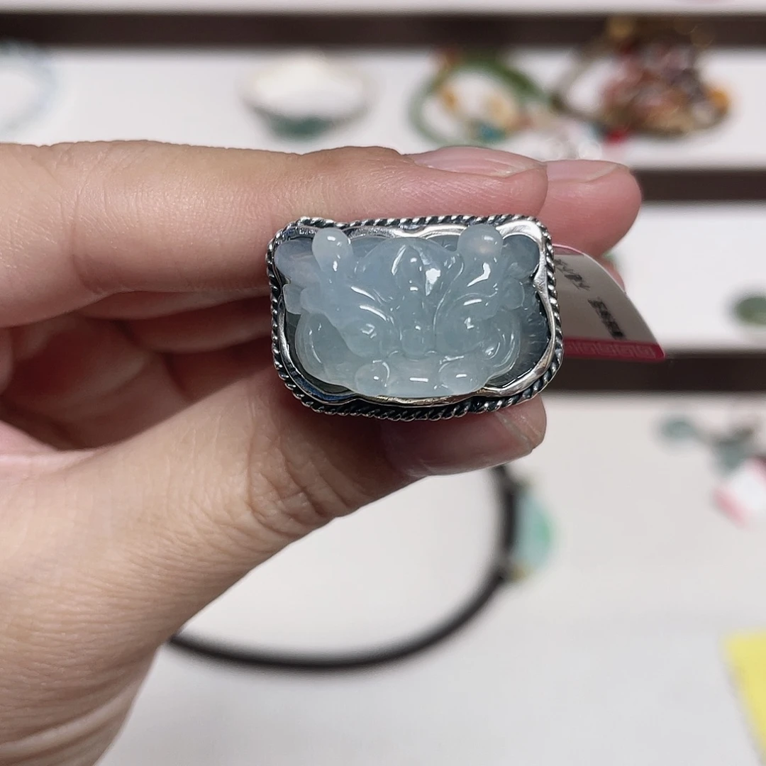 足银新品925银镶嵌戒指