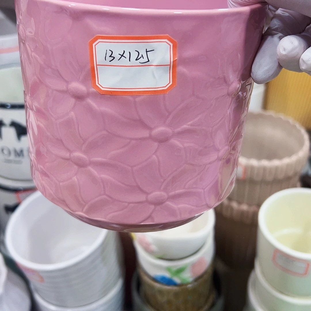 有孔，外贸尾单陶瓷花盆凑单10米包邮