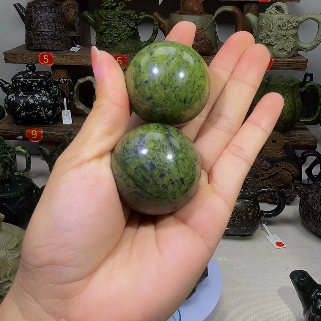 石材藏玉药王石一对