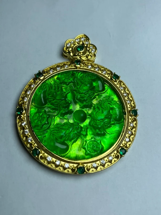 合金吊坠 满色圆牌国潮风精美大气GD030