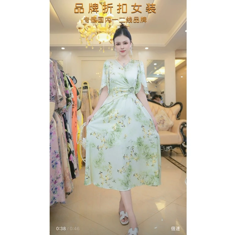 【当天发+运费险】中袖气质名媛高档女时尚收腰显瘦连衣裙MO566