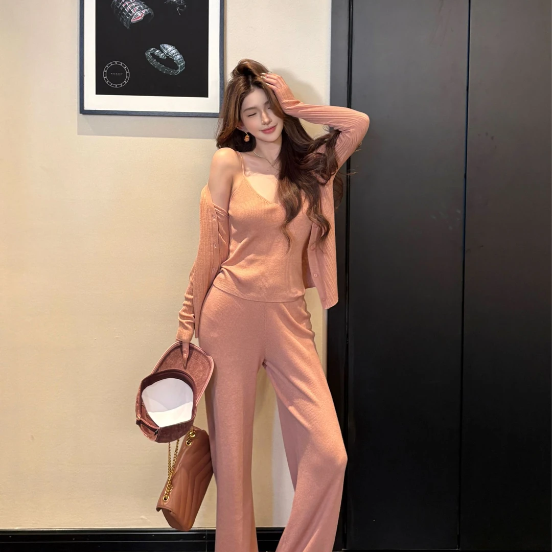 GUIDI GUDI【雪融畅想】休闲慵懒女人味休闲裤/黄加蓝