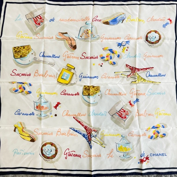 95新 Chanel/香奈儿 Chanel vintage香奈儿中古丝巾