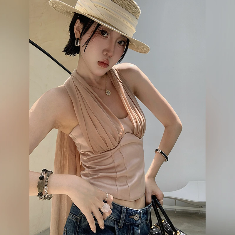 十三粥私服 雕塑曲线 时尚性感上衣女夏自带胸垫舒适亲肤SB0161