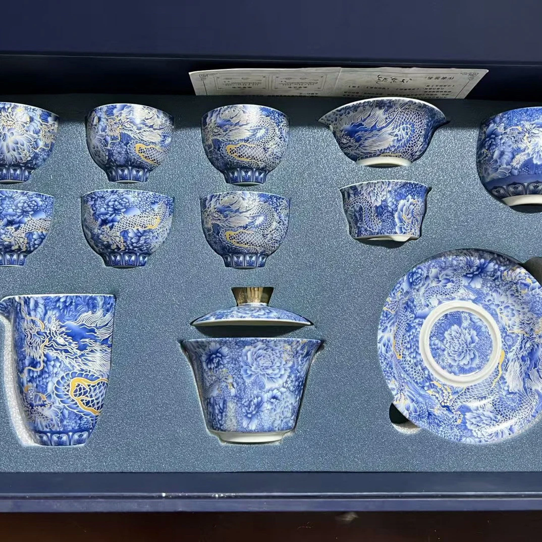 【闪购链接】掐丝银龙茶具套装