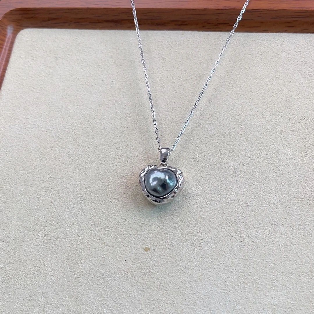吊坠(不含链)海水珍珠银S925镶嵌