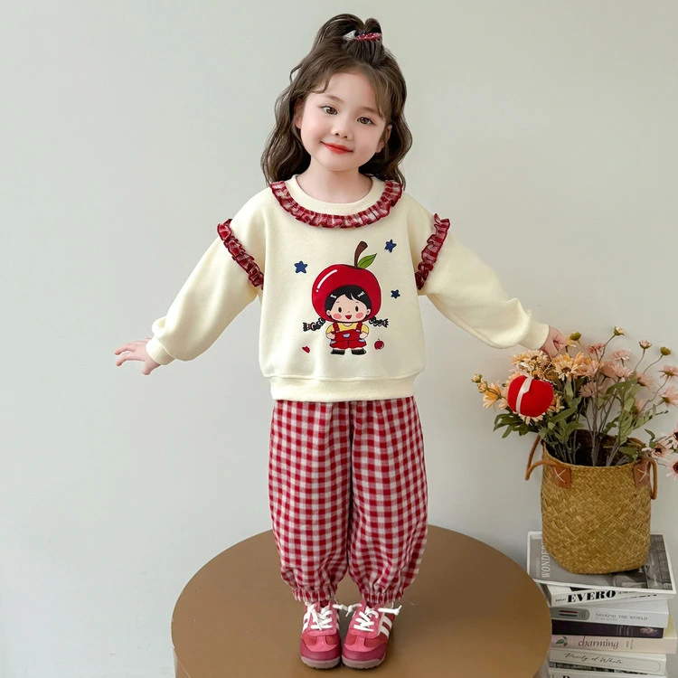 女童衣服秋款儿童套装2025秋季新款女宝宝洋气小女孩秋装两件套潮