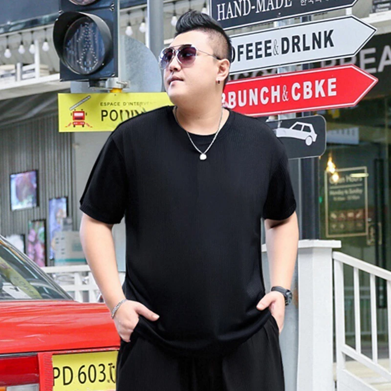 休闲风纯色上衣胖子潮流风男士肥佬大码上装休闲基础大众特大宽松