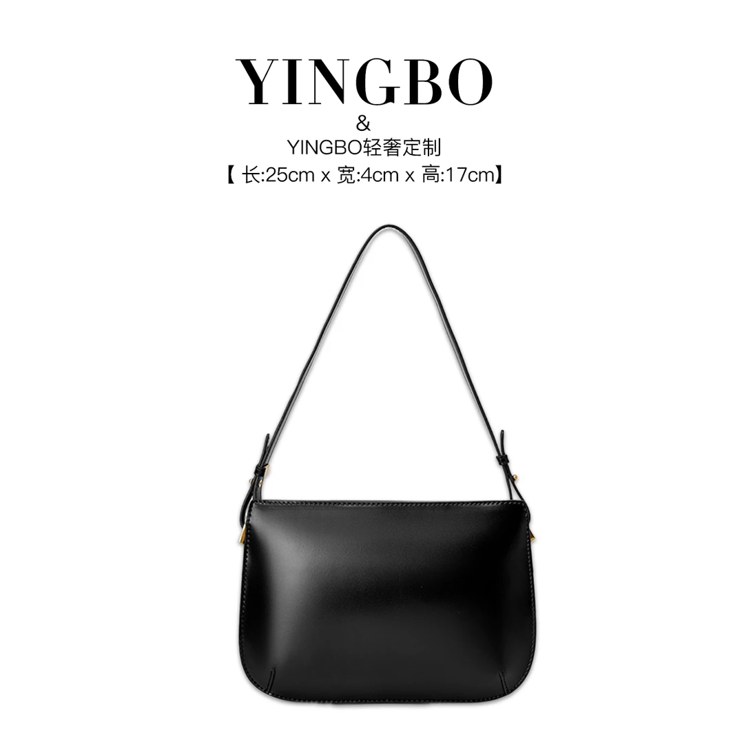【英柏甄选】J-6125-黑色 然与纯小众设计感时尚单肩包百搭女包