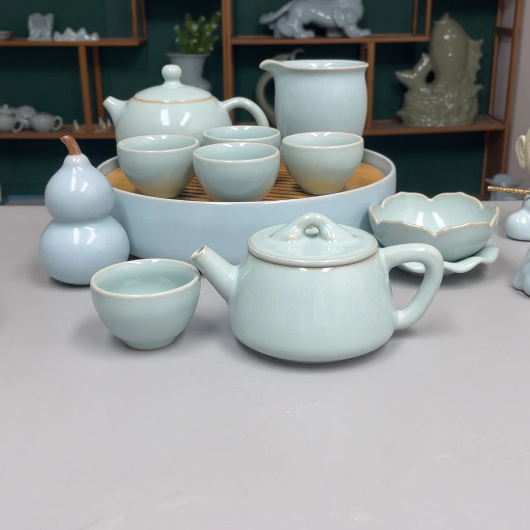 瓷赵琳老师石瓢壶带礼盒送杯子