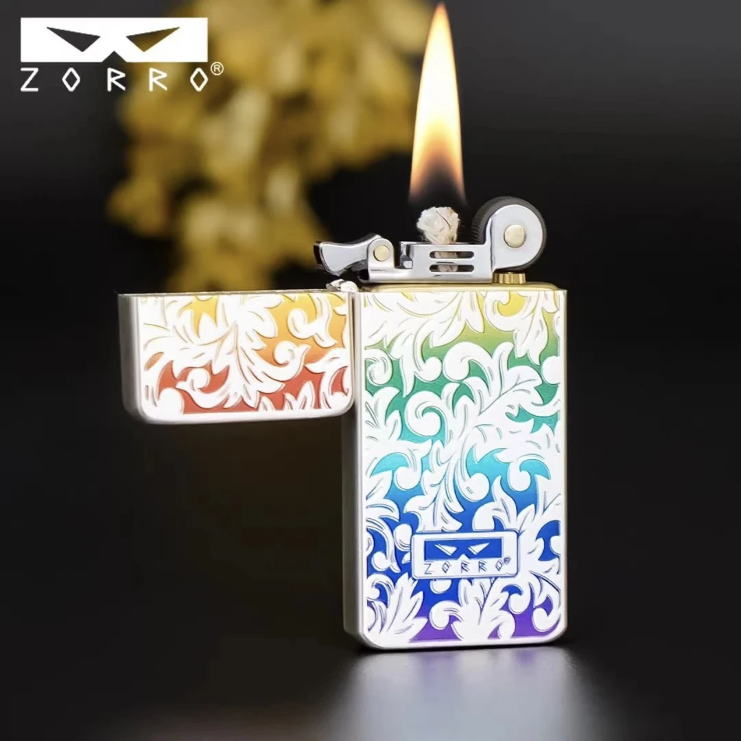 【二代】包银彩虹唐草煤油打火机（需自行加油）z