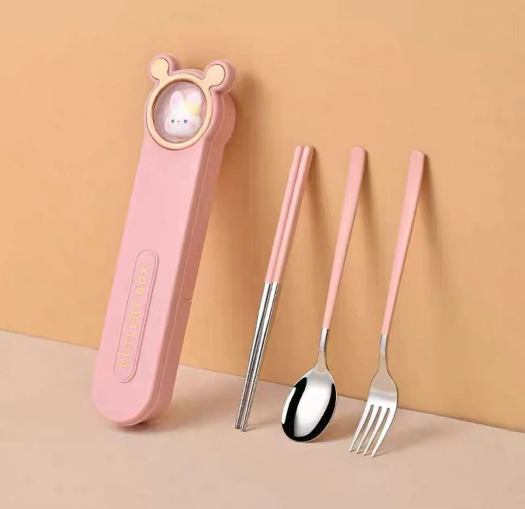 未拆封  不锈钢餐具三件套