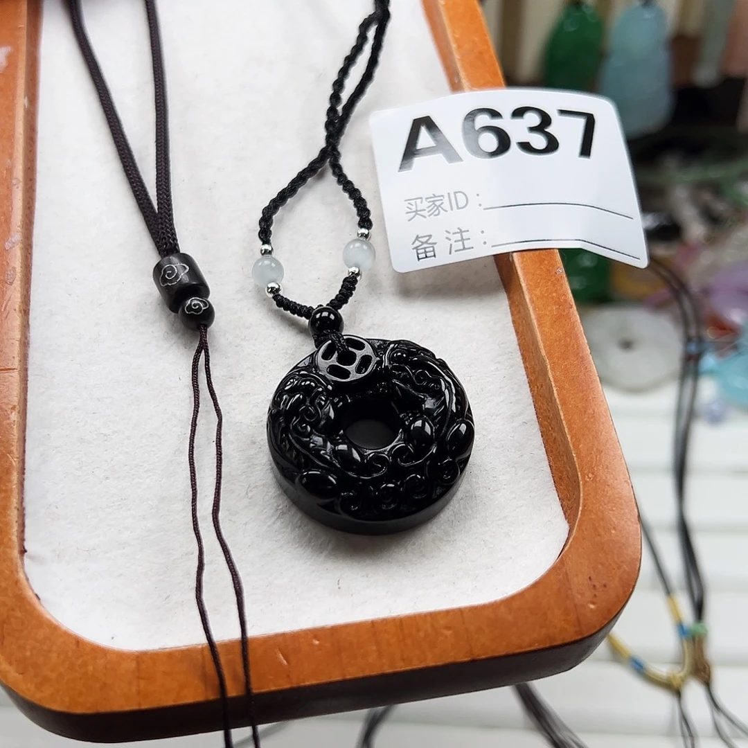 ****╮黑曜岩合金颈饰吊坠