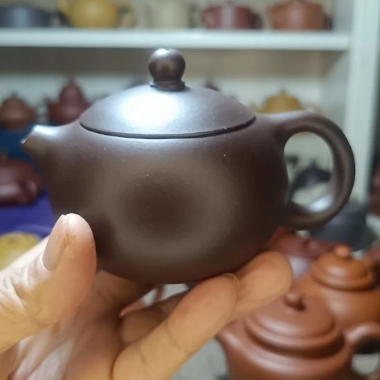 紫砂茶壶原矿紫泥大西施300cc内推半手工