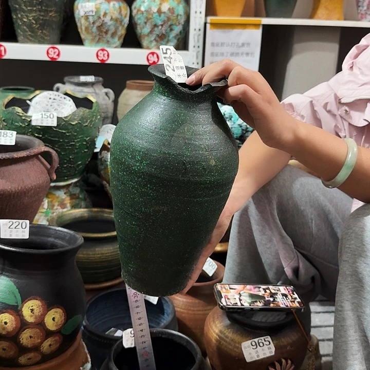 瑕疵绿色245高度30外口9