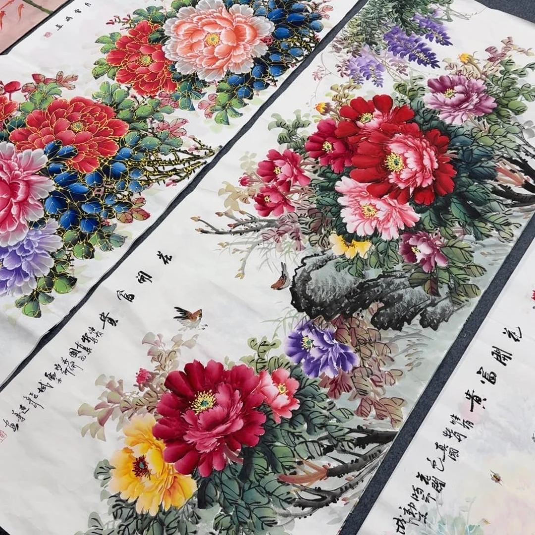 *****国画尺寸70X180纯手绘作品