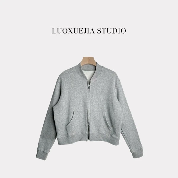 LXJ25295「经典基础款」简约百搭纯色短款棒球服外套