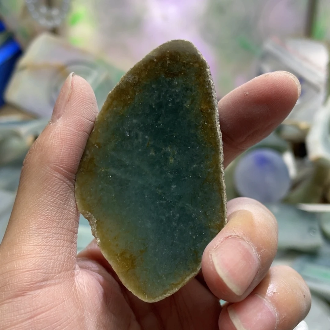 小***总未镶嵌挂件翡翠K缅甸天然翡翠片料