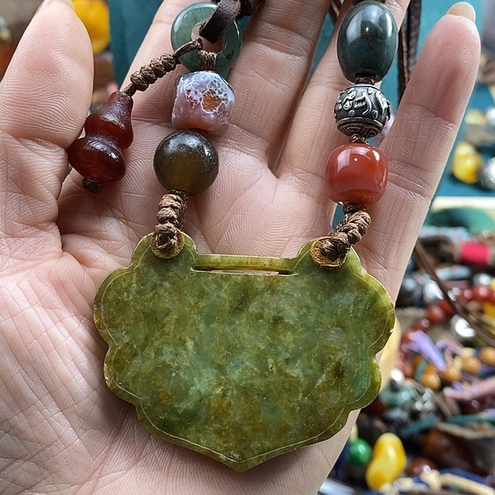 翡翠未镶嵌项链项链