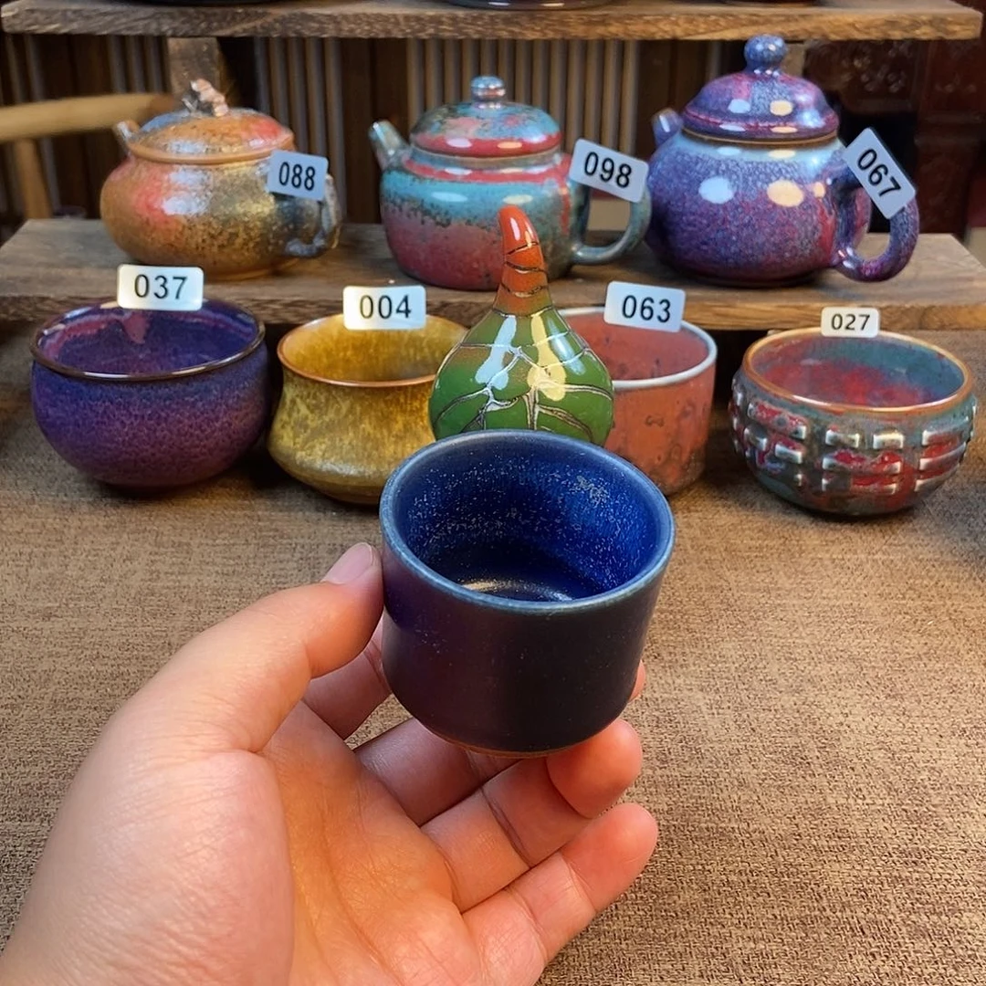 瓷片钧瓷茶壶茶具