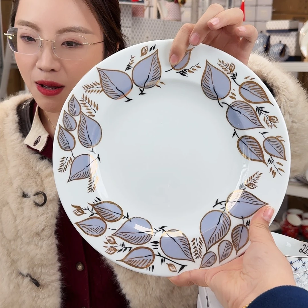 骨瓷骨瓷10.5英寸平盘27cm1个外贸骨瓷瑕疵品不忒不还