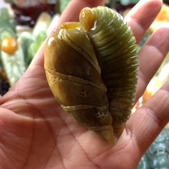 蛇纹石玉未镶嵌岫玉手把件