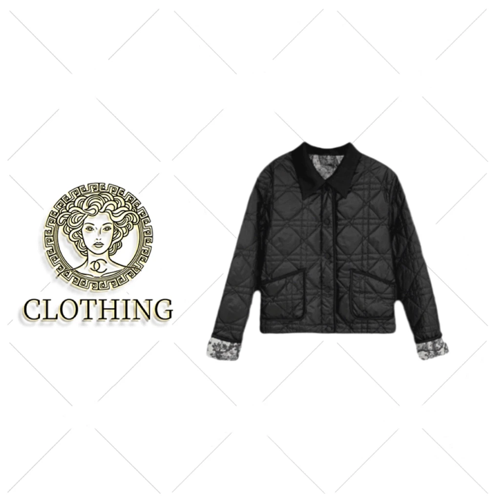【CLOTHING/原创设计】小香风菱格轻薄设计时尚气质黑色短外套短款