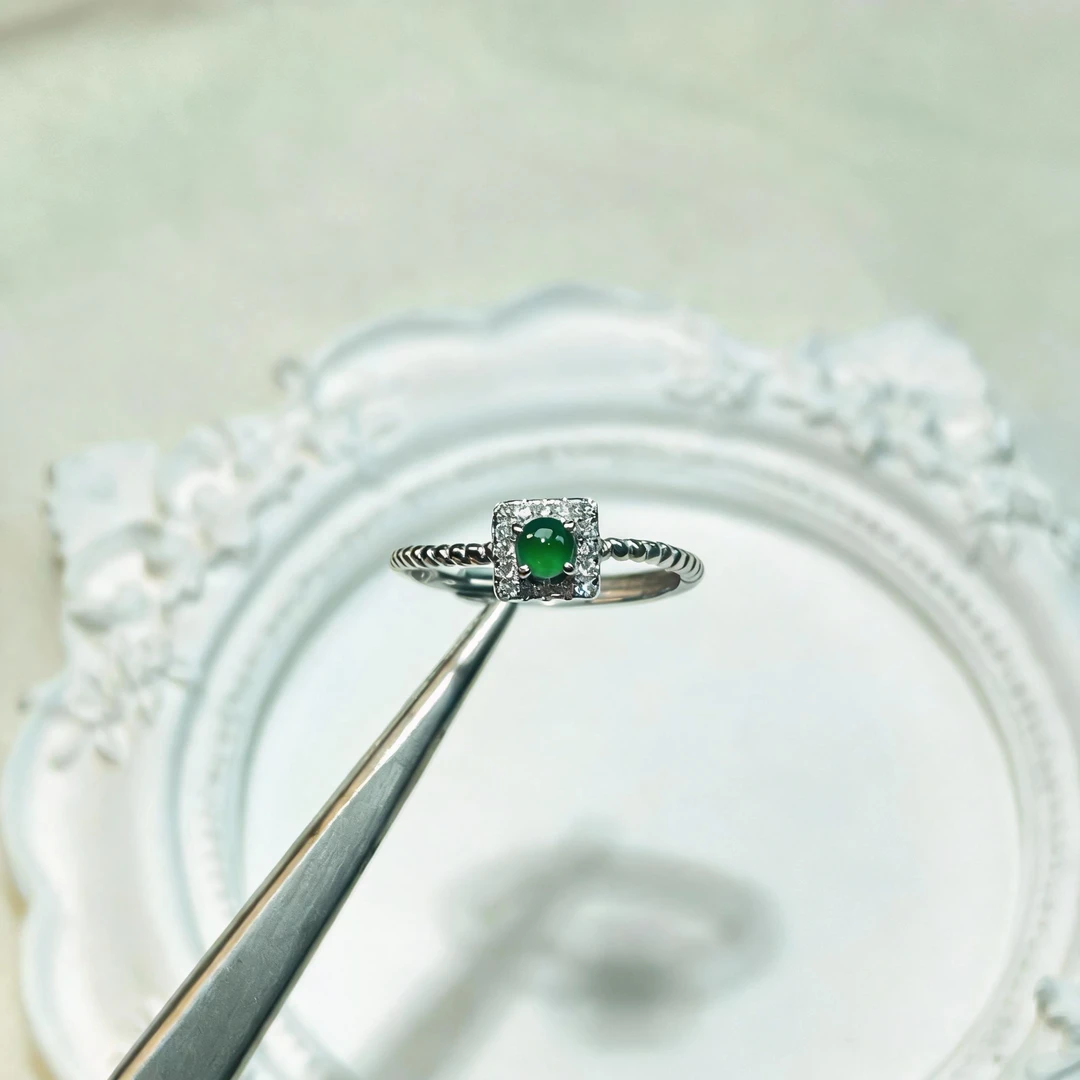 天然A货翡翠戒指