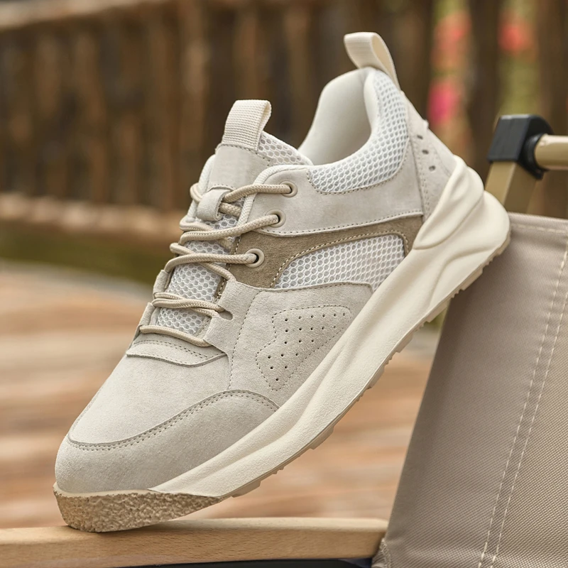 2025潮款男鞋透气网面鞋新款鞋子男款休闲百搭潮轻便跑步运动鞋男