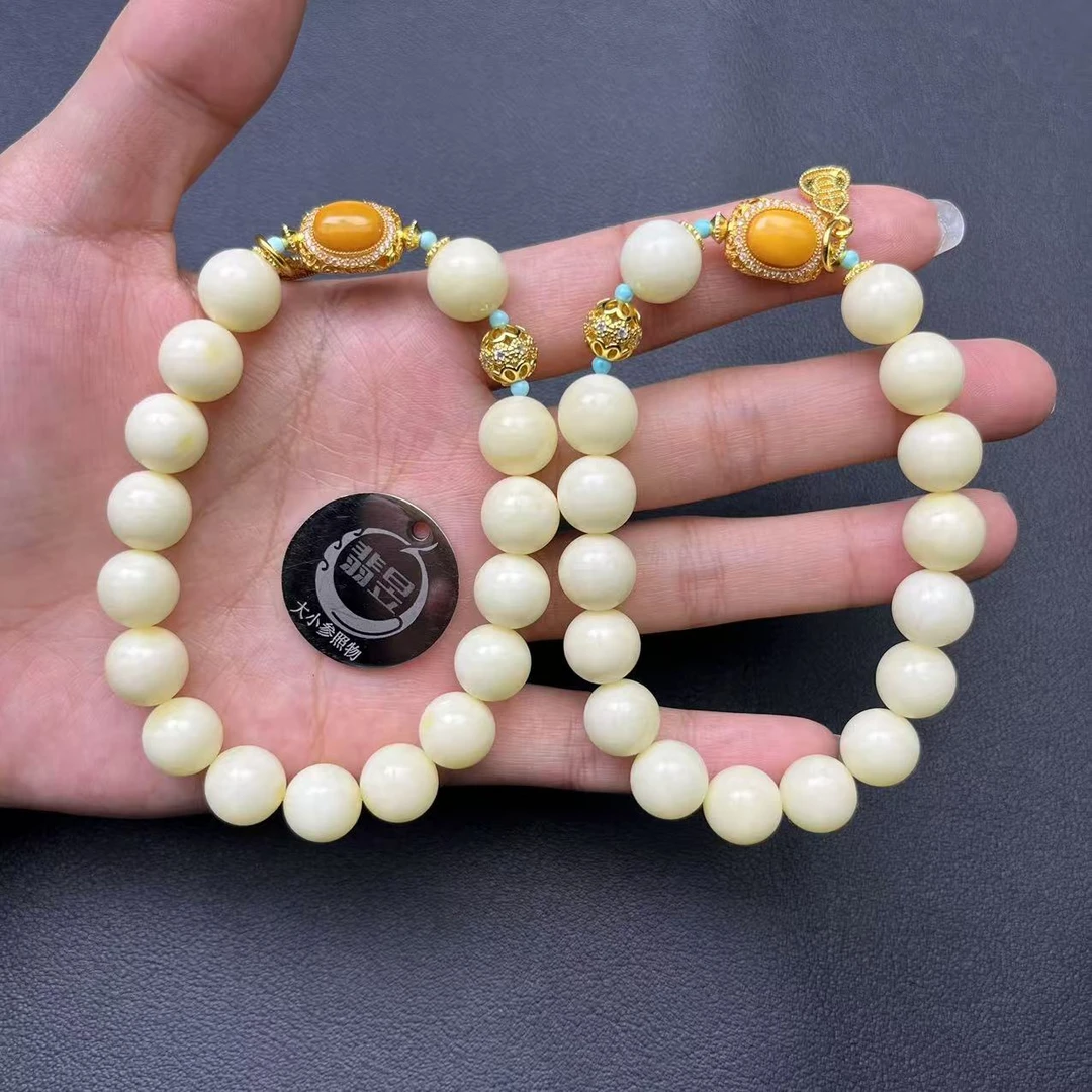 翡昱-SH23-21314-蜜蜡手串/约10+/约16颗/-多样性发其一C