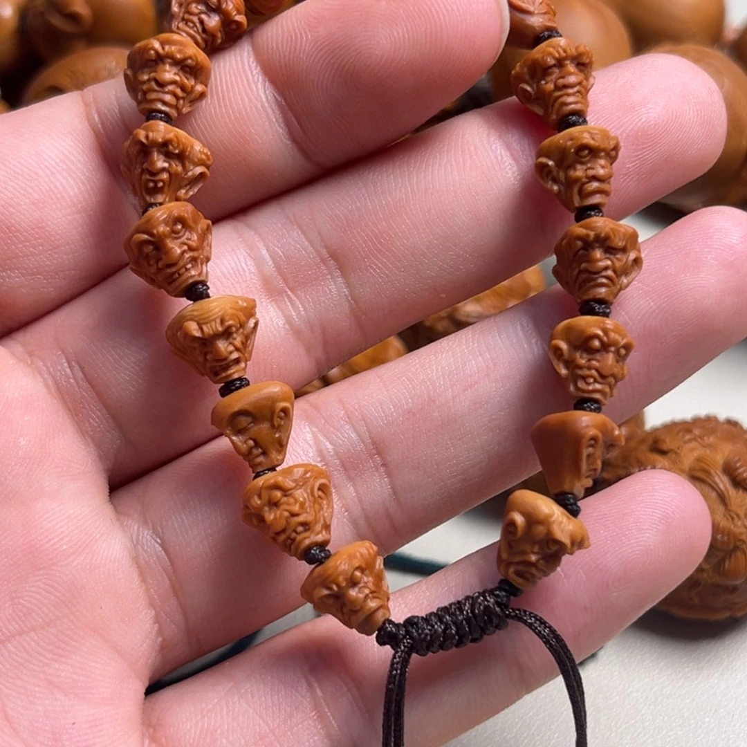 有***去橄榄核手串十八罗汉