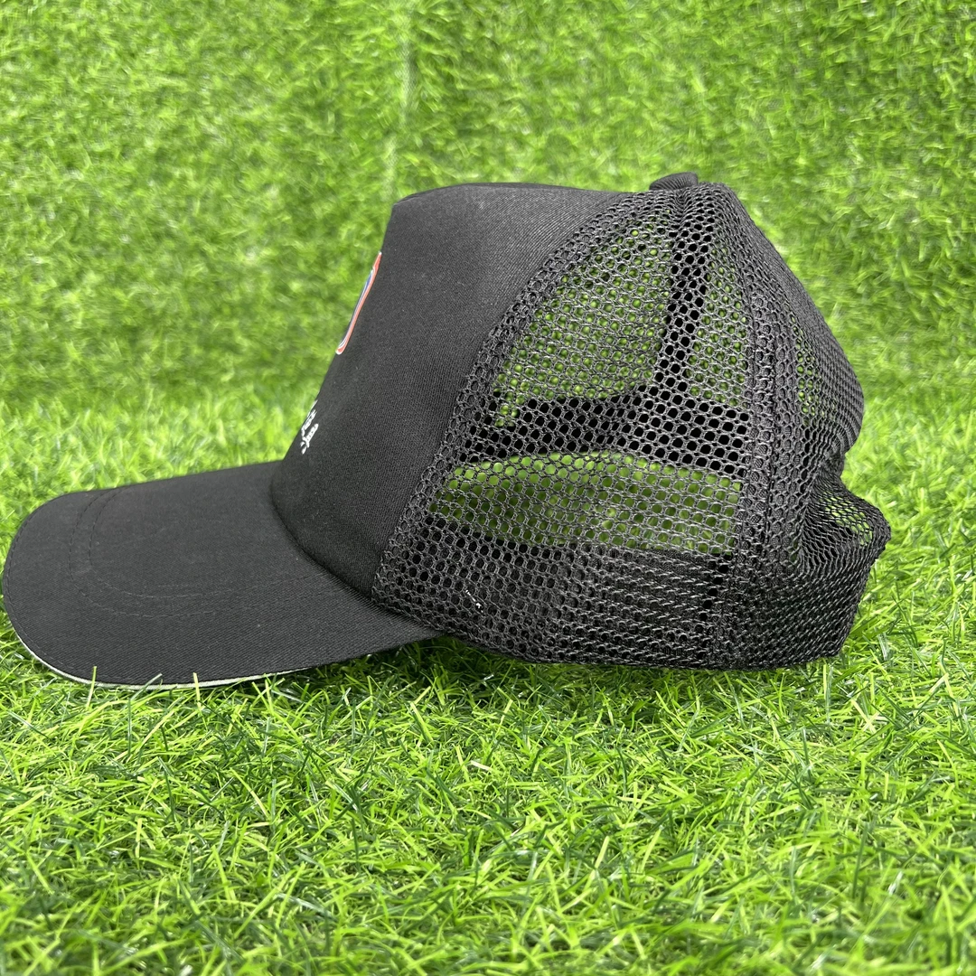 钓鱼帽子刺绣弯檐防晒帽网帽圆顶休闲风遮阳帽夏季男士户外透气