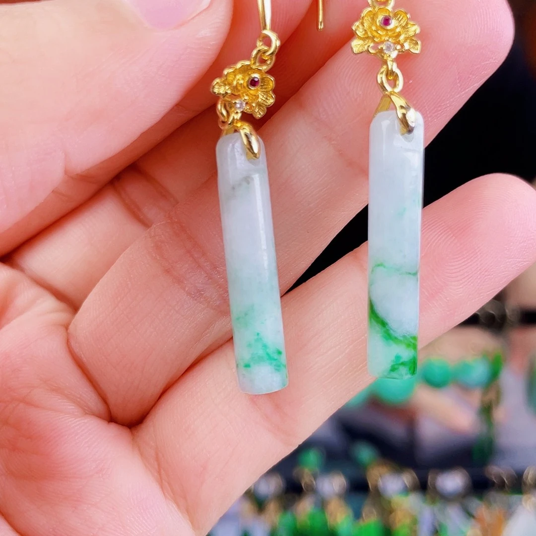 翡翠未镶嵌耳饰饰品