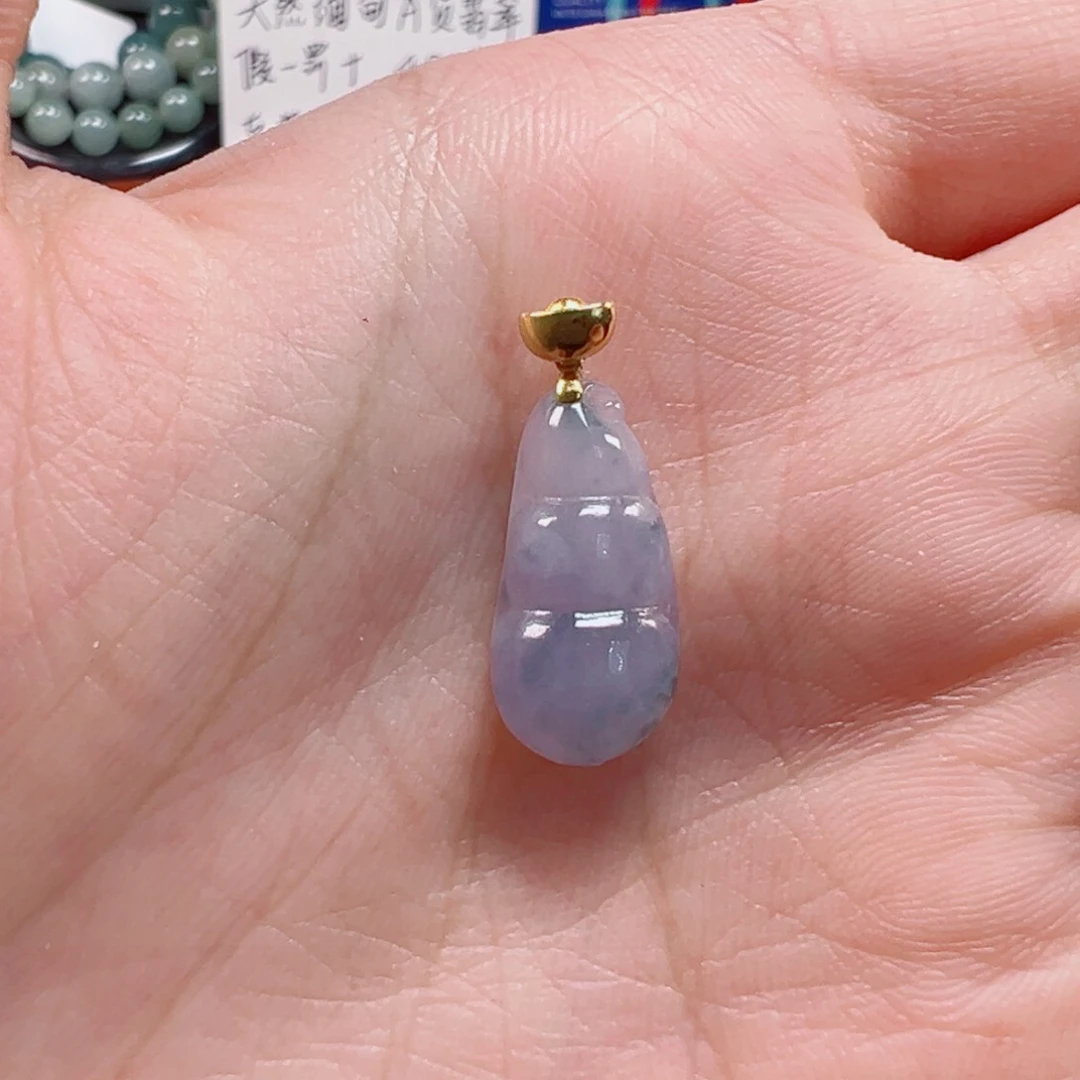 翡翠18K金镶嵌颈饰34