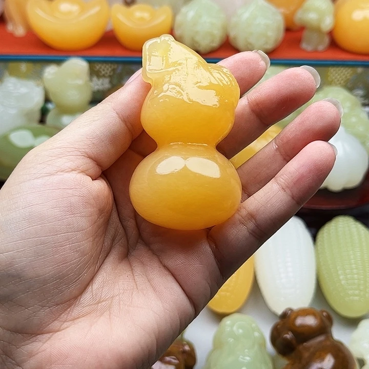 石材葫芦手把摆件