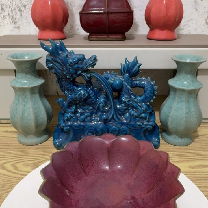 瓷片手工制作陶瓷摆件