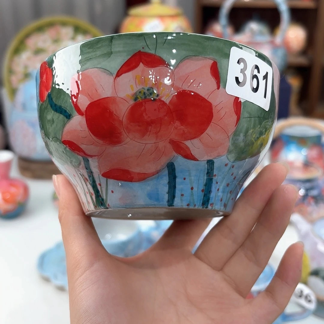 景德镇手绘高温釉下彩陶瓷茶具
