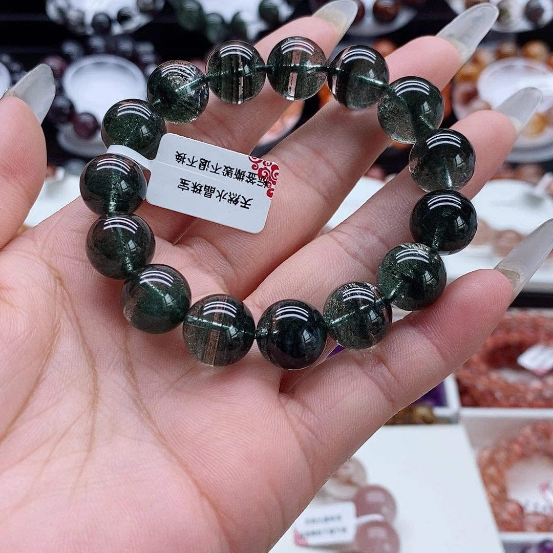 未镶嵌手链水晶绿幽灵