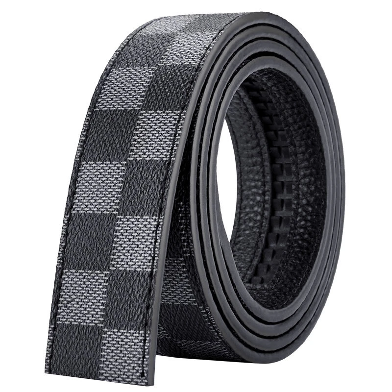 头层牛皮真皮无头皮带男士新款高档商务时尚带身不带头不带头皮带
