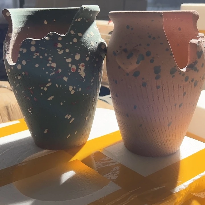 红陶口径14高度21花盆