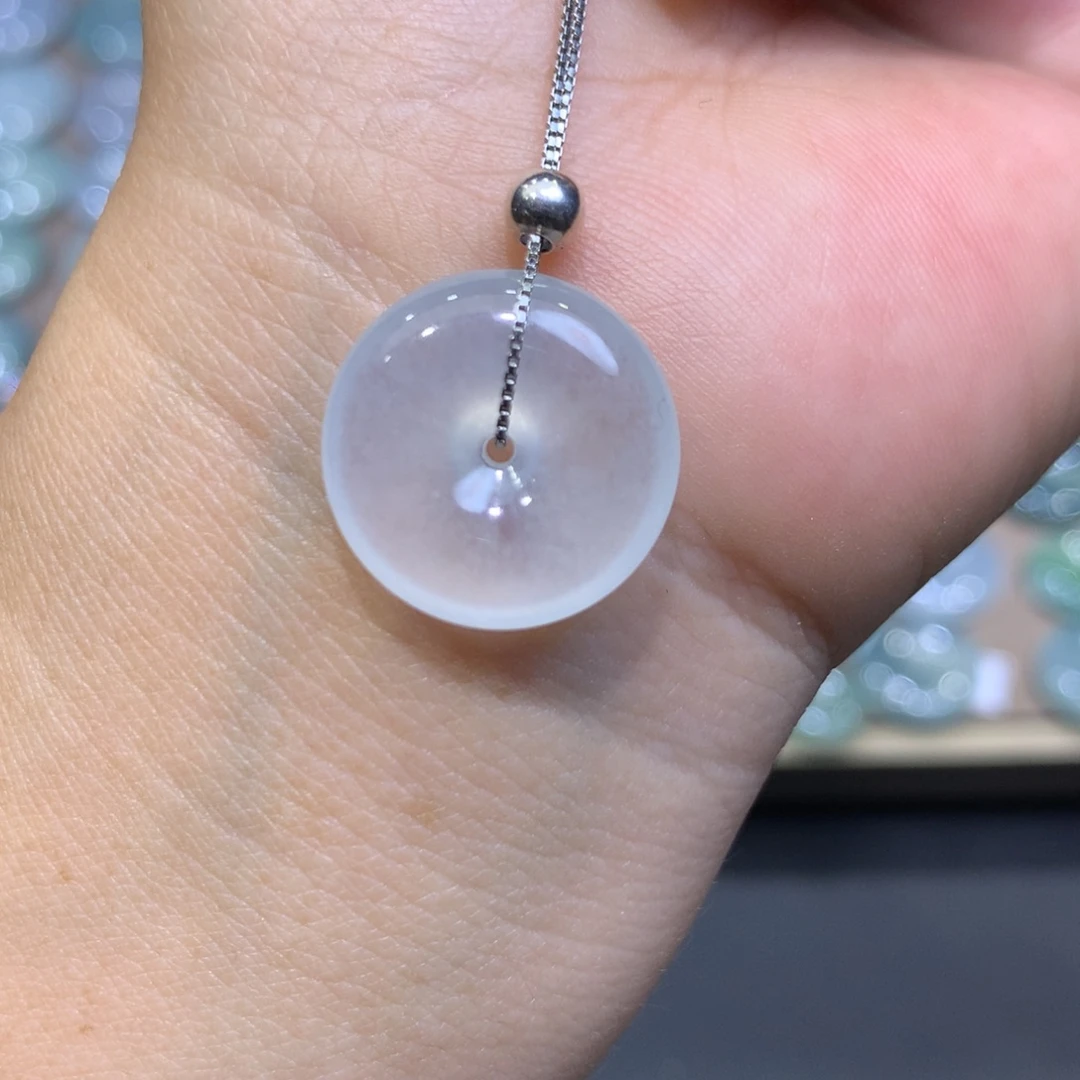 翡翠未镶嵌颈饰平安扣17.7^5.6