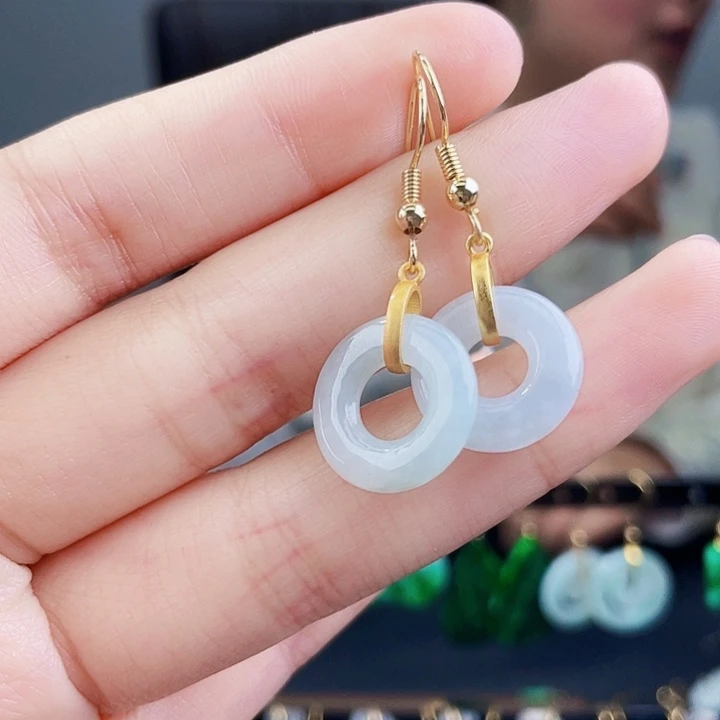 翡翠耳饰未镶嵌饰品