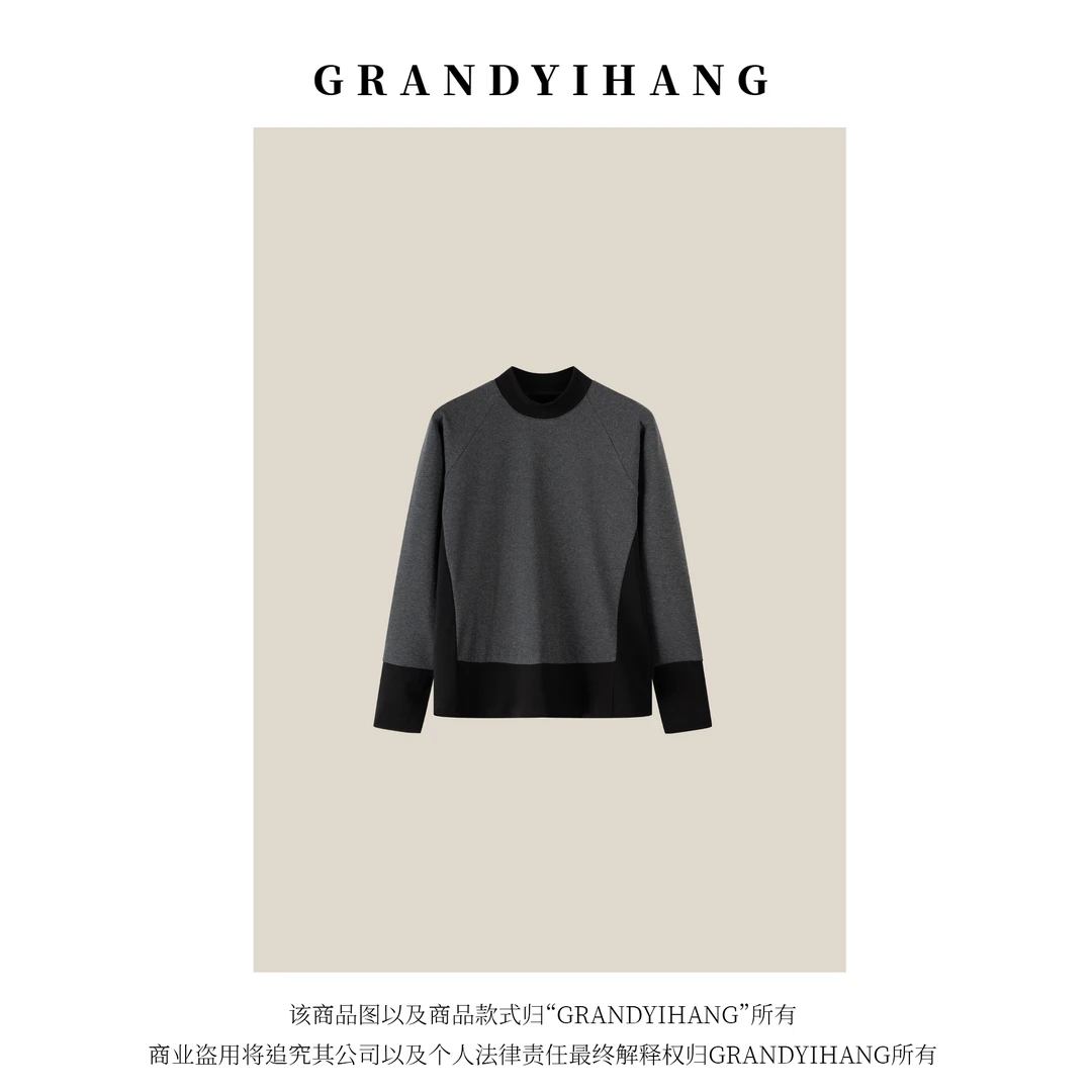 【艳姐推荐】秋冬新款简约气质打底衫上衣25712