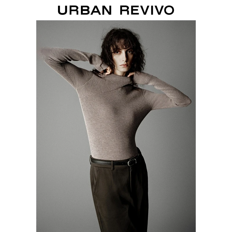 UR2026春季新款女装流光风镂空肌理针织衫UWG950238+