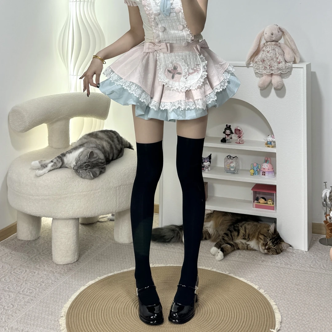 【带猫爪硅胶防滑强压袜】天鹅绒薄款高压力分段式jk显瘦过膝长筒袜